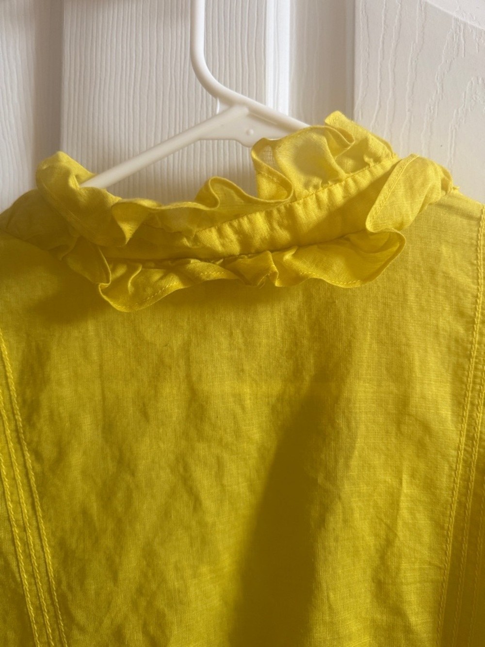 🌸 J. Crew: Yellow Ruffle-Collar Blouse - Picture 10 of 10